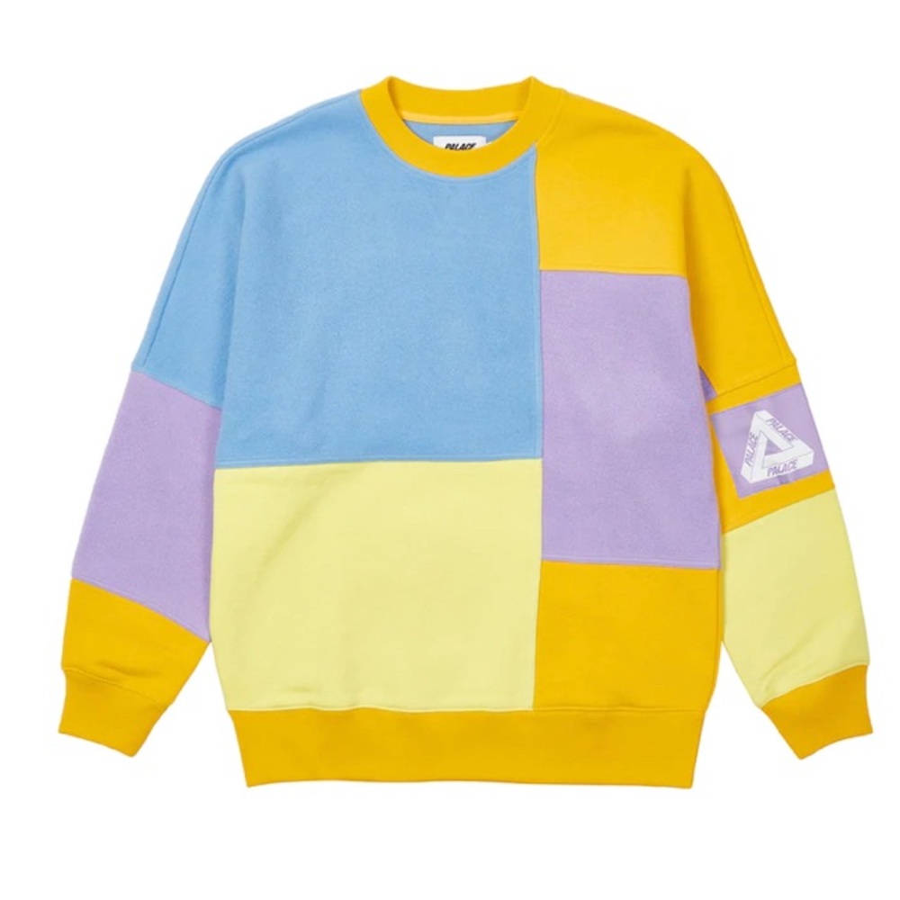 Palace colour block crewneck lilac